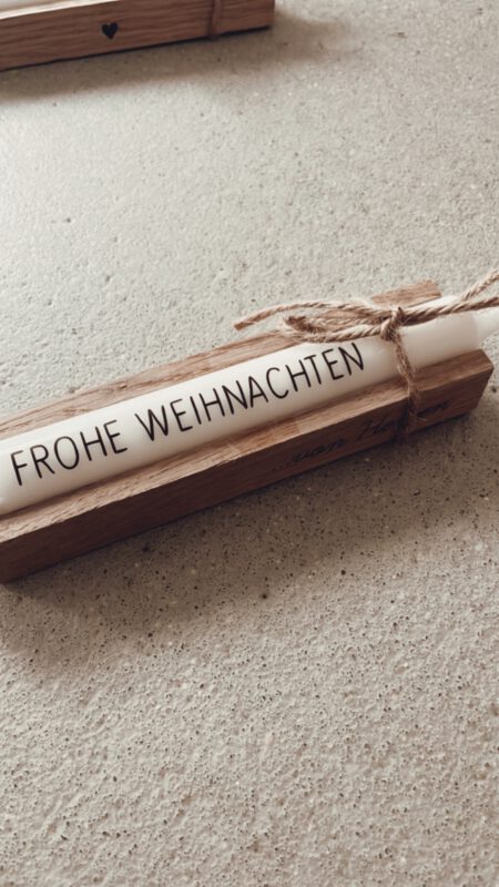 Kerze "Frohe Weihnachten"